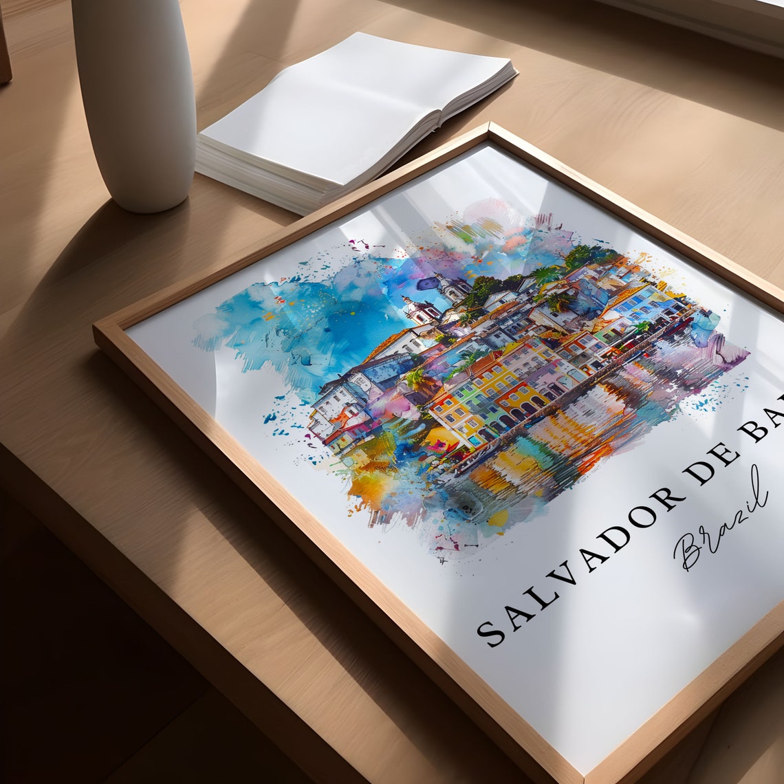 Salvador De Bahia Art Print, Brazil Travel Poster - Image 4