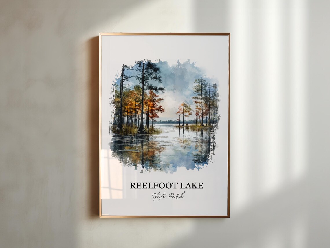 Reelfoot Lake State Park Tennessee Ancient Cypress Lake Art Poster - Image 4