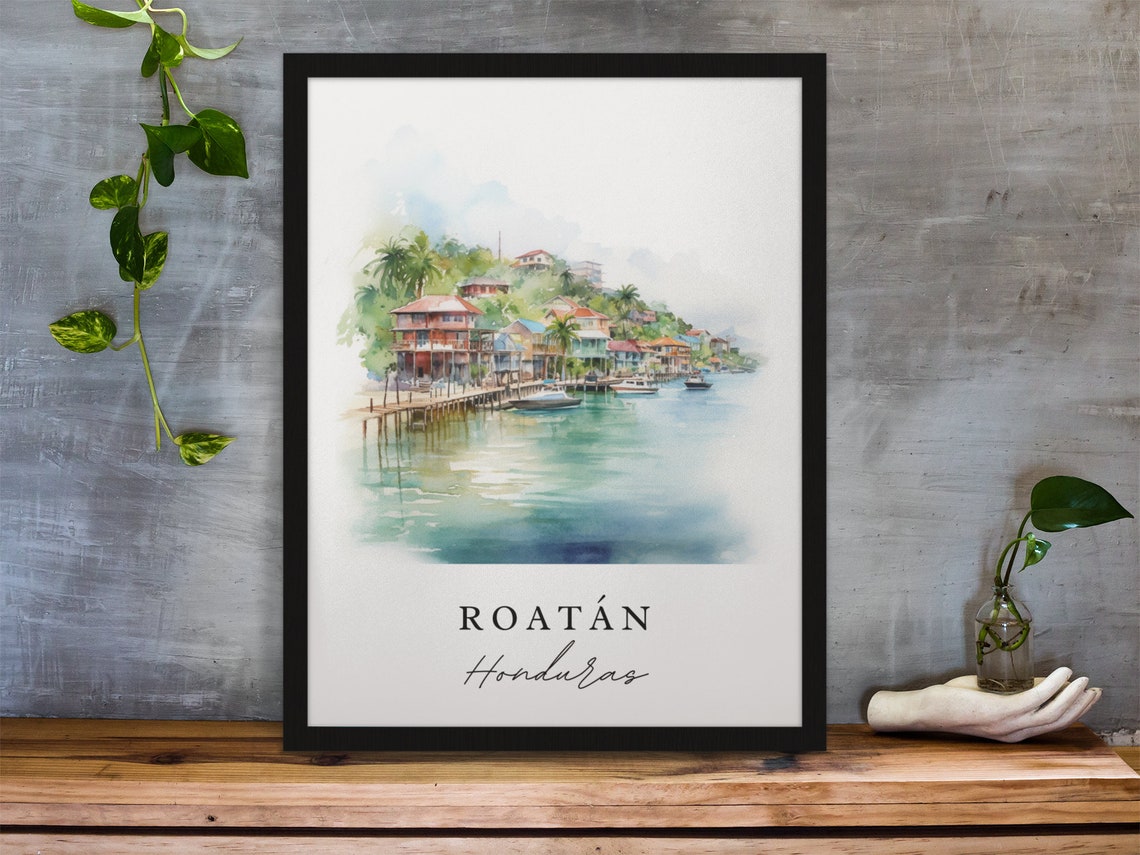 Roatn Traditional Travel Art Honduras Poster