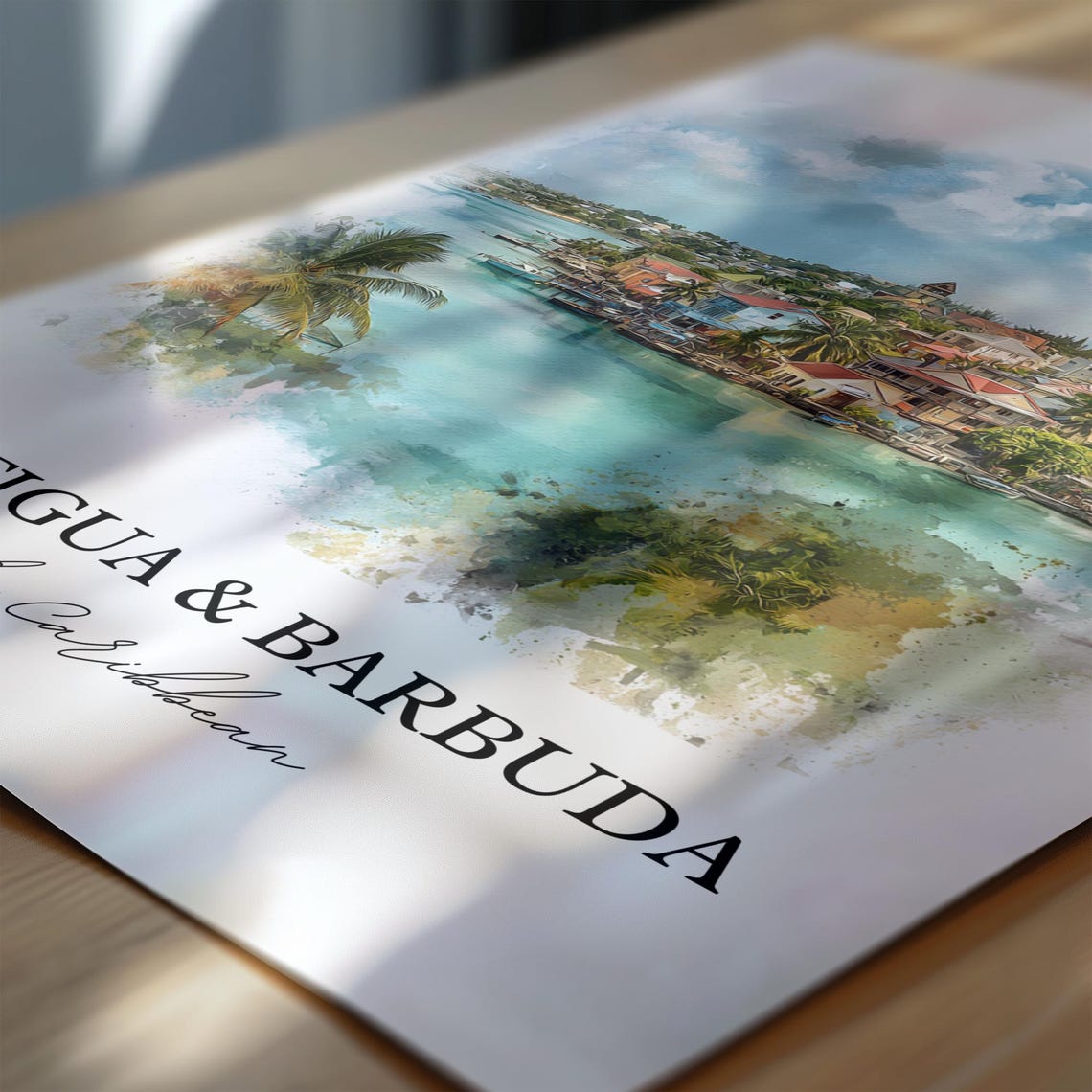 Antigua Barbuda Wall Art Caribbean Print Artwork Gift Travel Poster Housewarming - Image 6