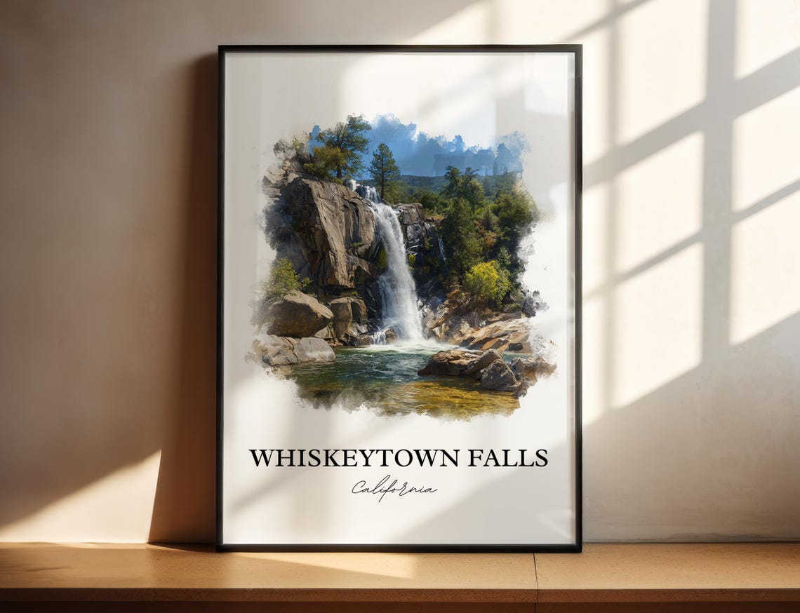Whiskeytown Falls Redding California Granite Waterfall Poster