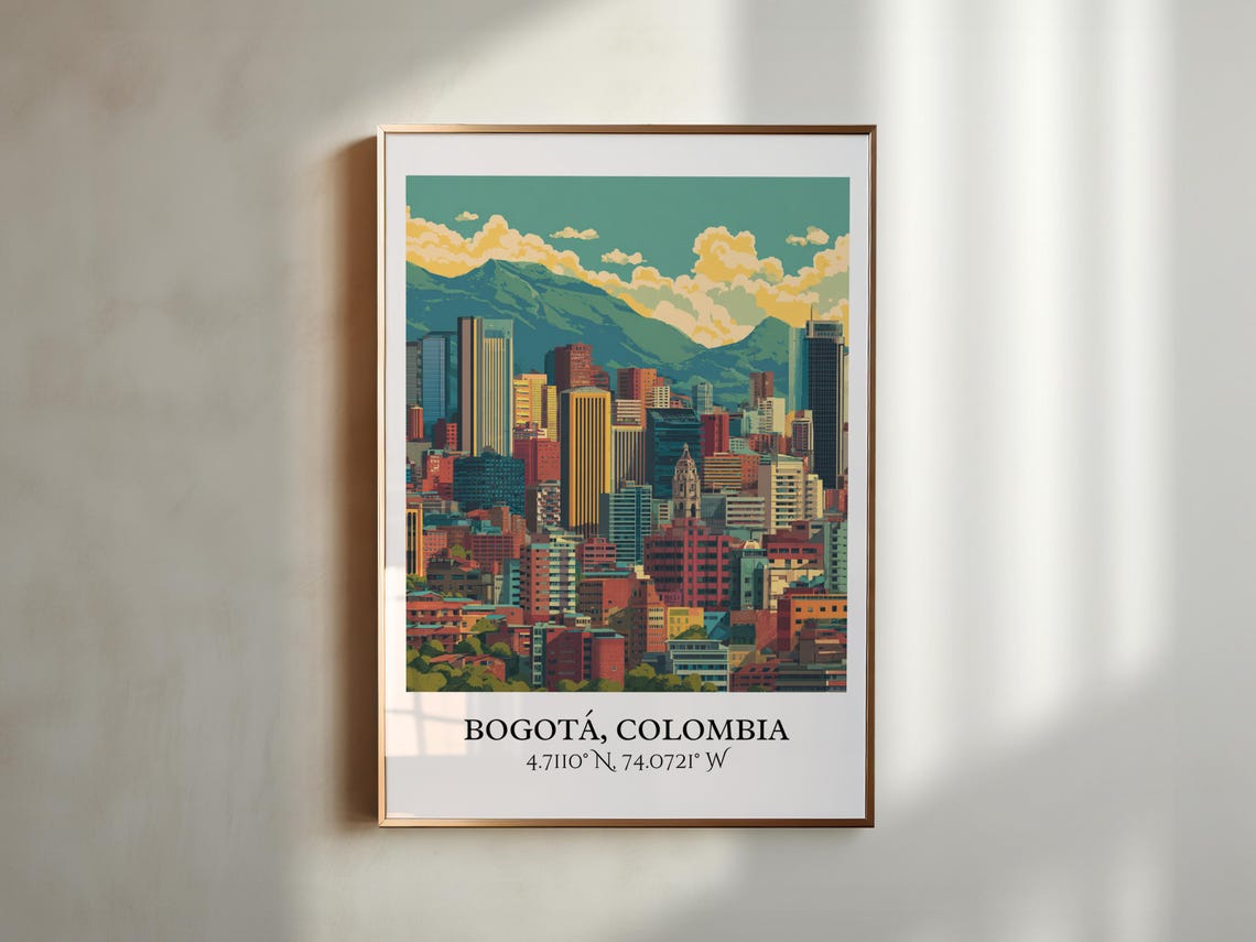 Bogot Art Retro Travel Colombia Home Decor Gift Prints Housewarming - Image 4