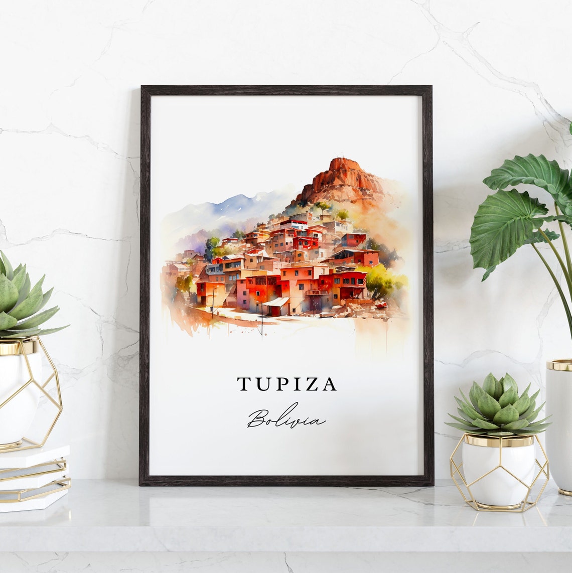 Tupiza Bolivia Wall Art Poster Print Wedding Gift Birthday Present Custom Text Perfect - Image 3