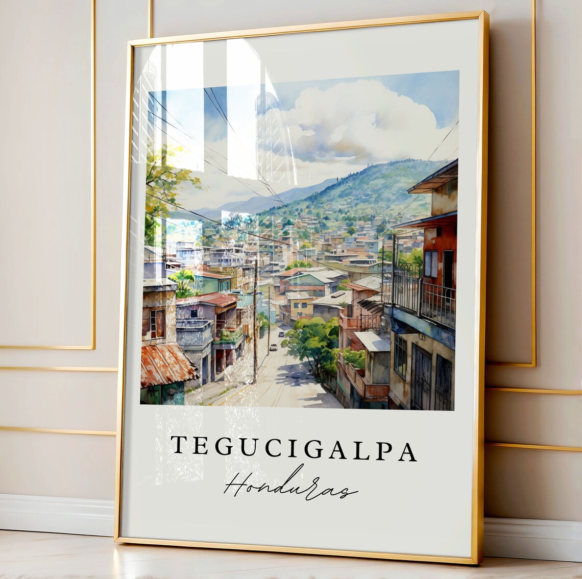 Tegucigalpa Honduras Art Print, Custom Text - Image 4