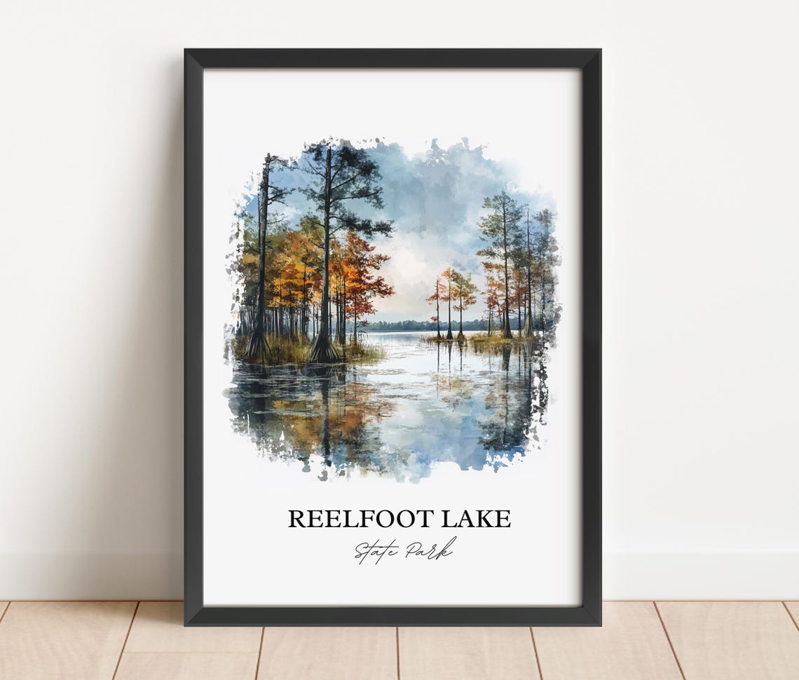 Reelfoot Lake State Park Tennessee Ancient Cypress Lake Art Poster - Image 3
