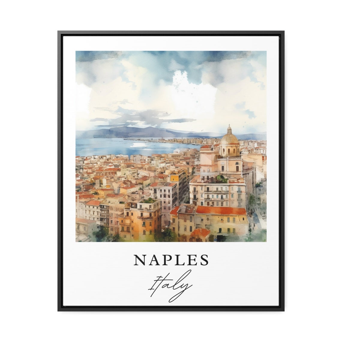 Naples Traditional Travel Poster, Italy Travel Art - Image 2