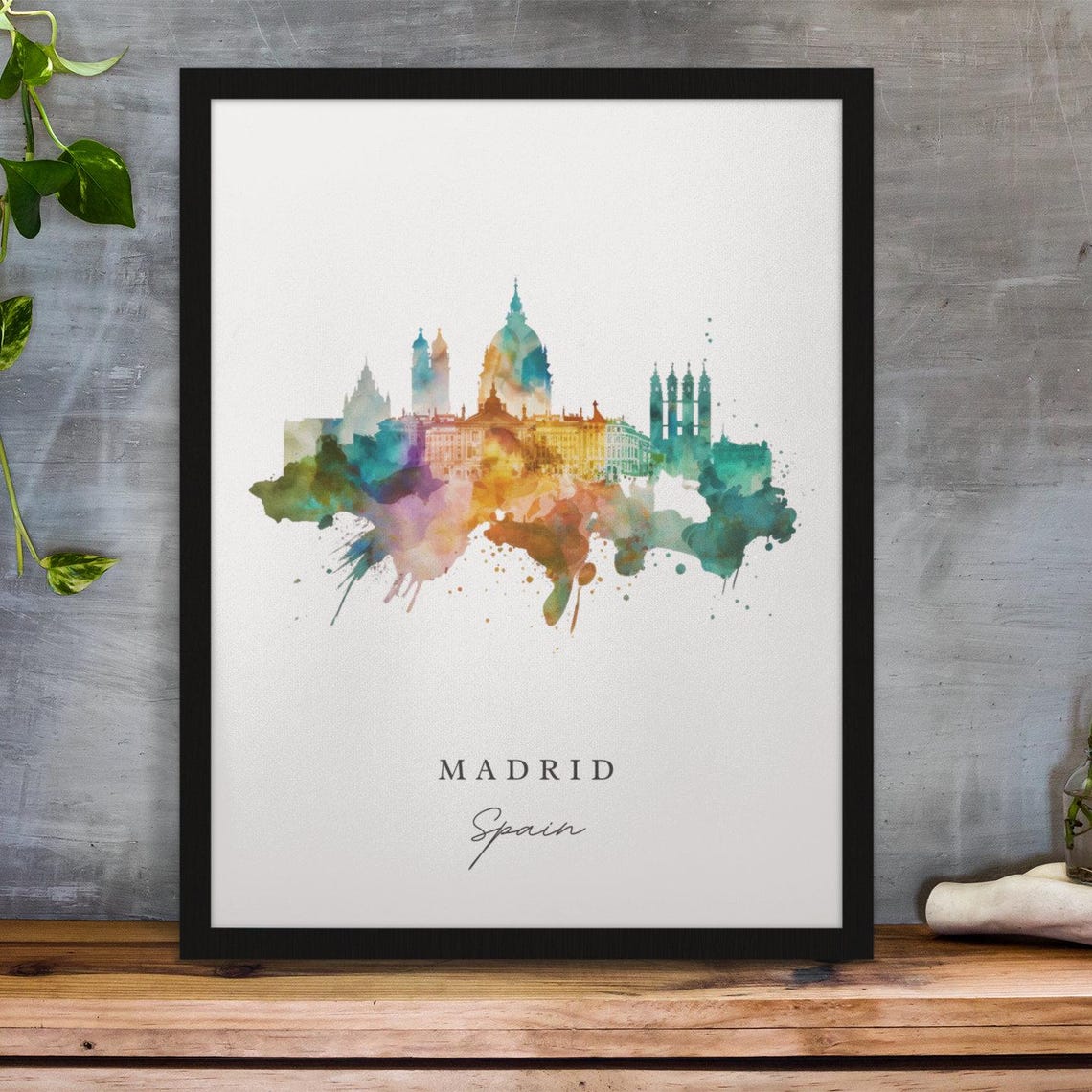 Madrid, Spain Skyline Travel Poster Art Print - Image 2