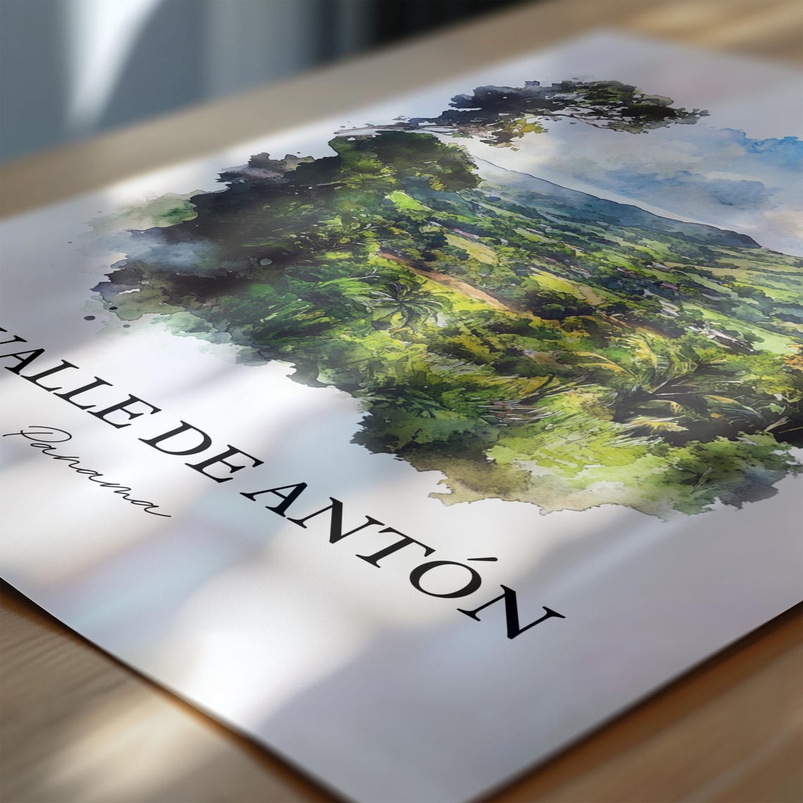 El Valle De Antn Watercolor Travel Poster, Panama - Image 6