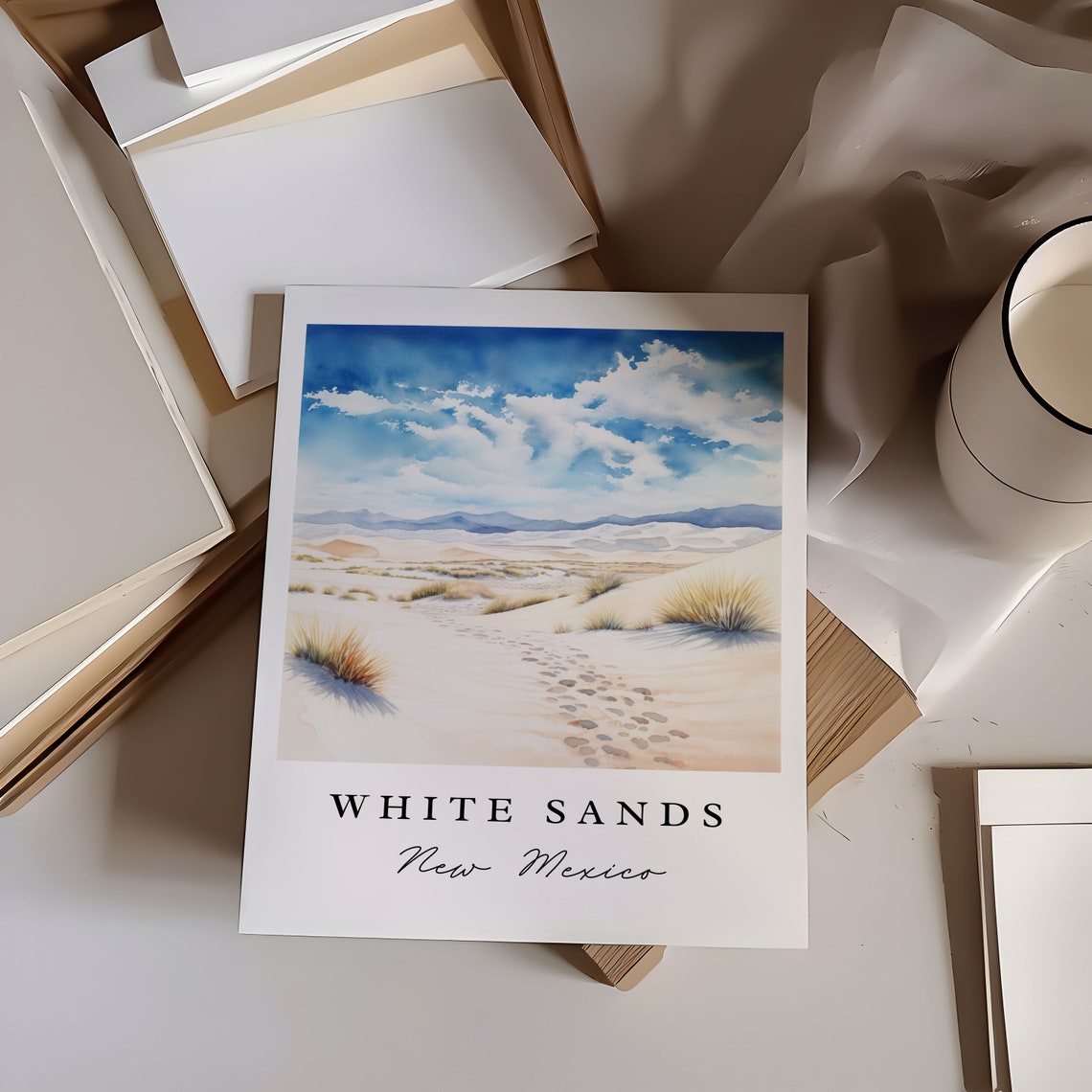 White Sands NM Travel Poster, New Mexico Park - Image 6