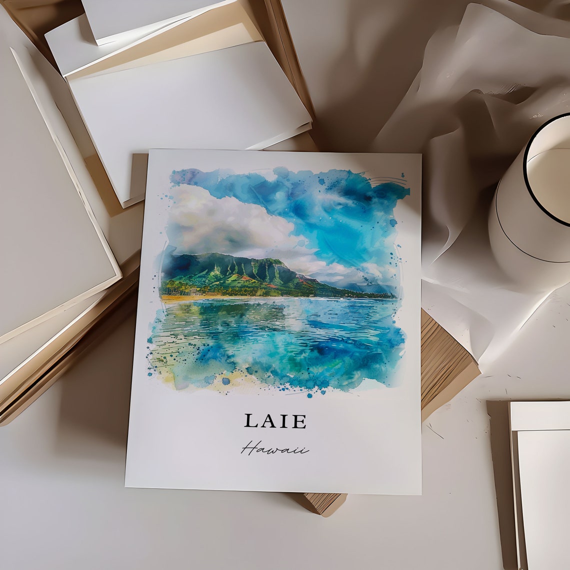 Laie Hawaiii Wall Art Laie Print Hawaii Wall Art Laie Gift Laie Hi Travel Print Travel Poster Travel Gift Housewarming Gift