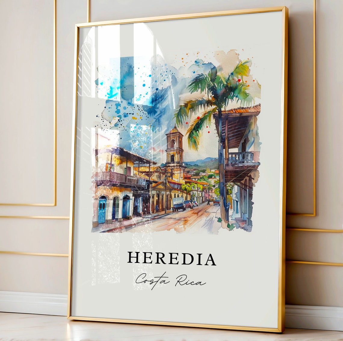 Heredia Costa Rica Art Print Watercolor Cr Gift Travel Poster Housewarming - Image 4