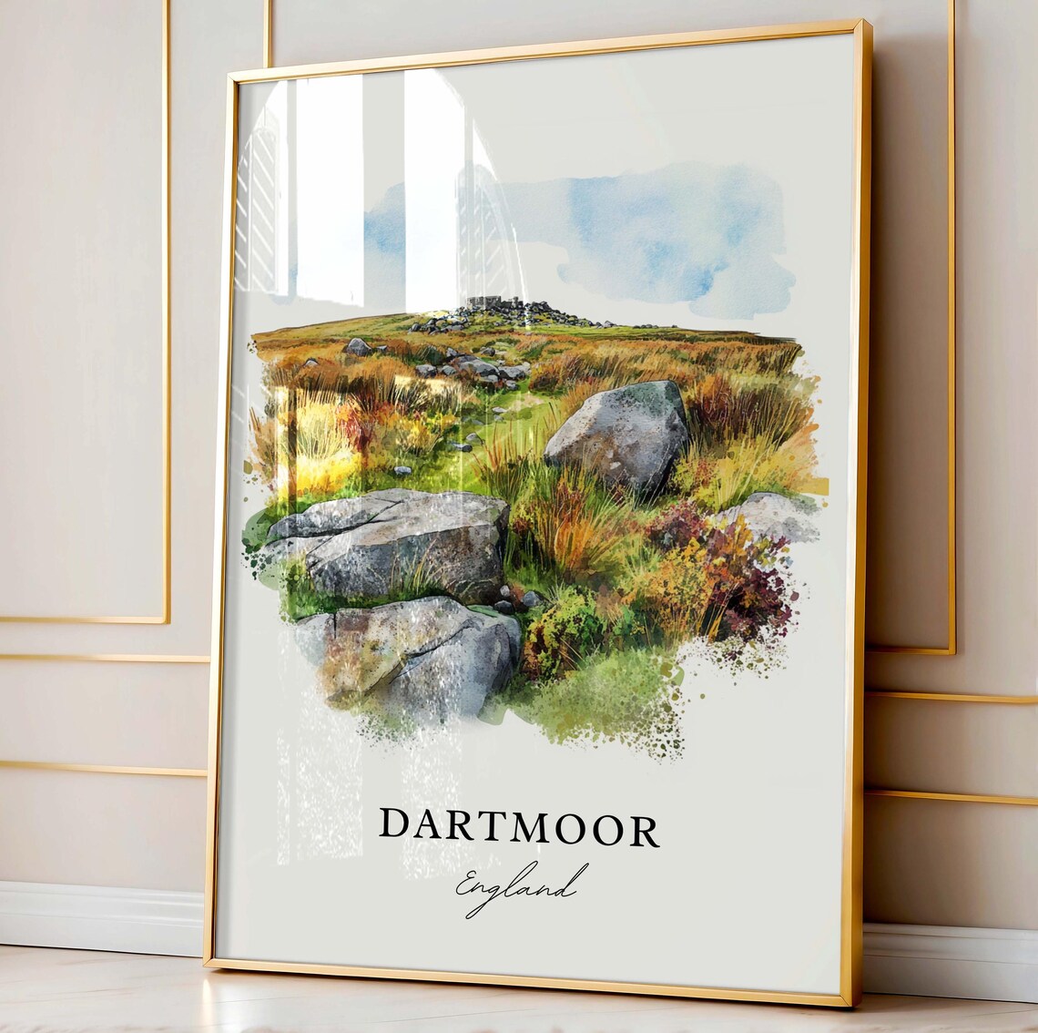 Dartmoor National Park, England Watercolor Travel Poster - Image 3