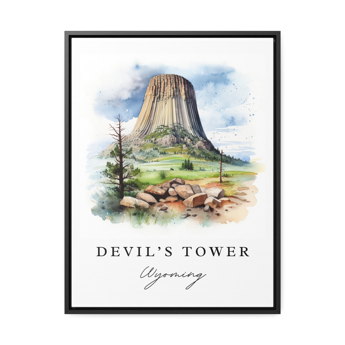 Devil's Tower Wyoming National Monument Towering Iconic Butte Poster - Image 2