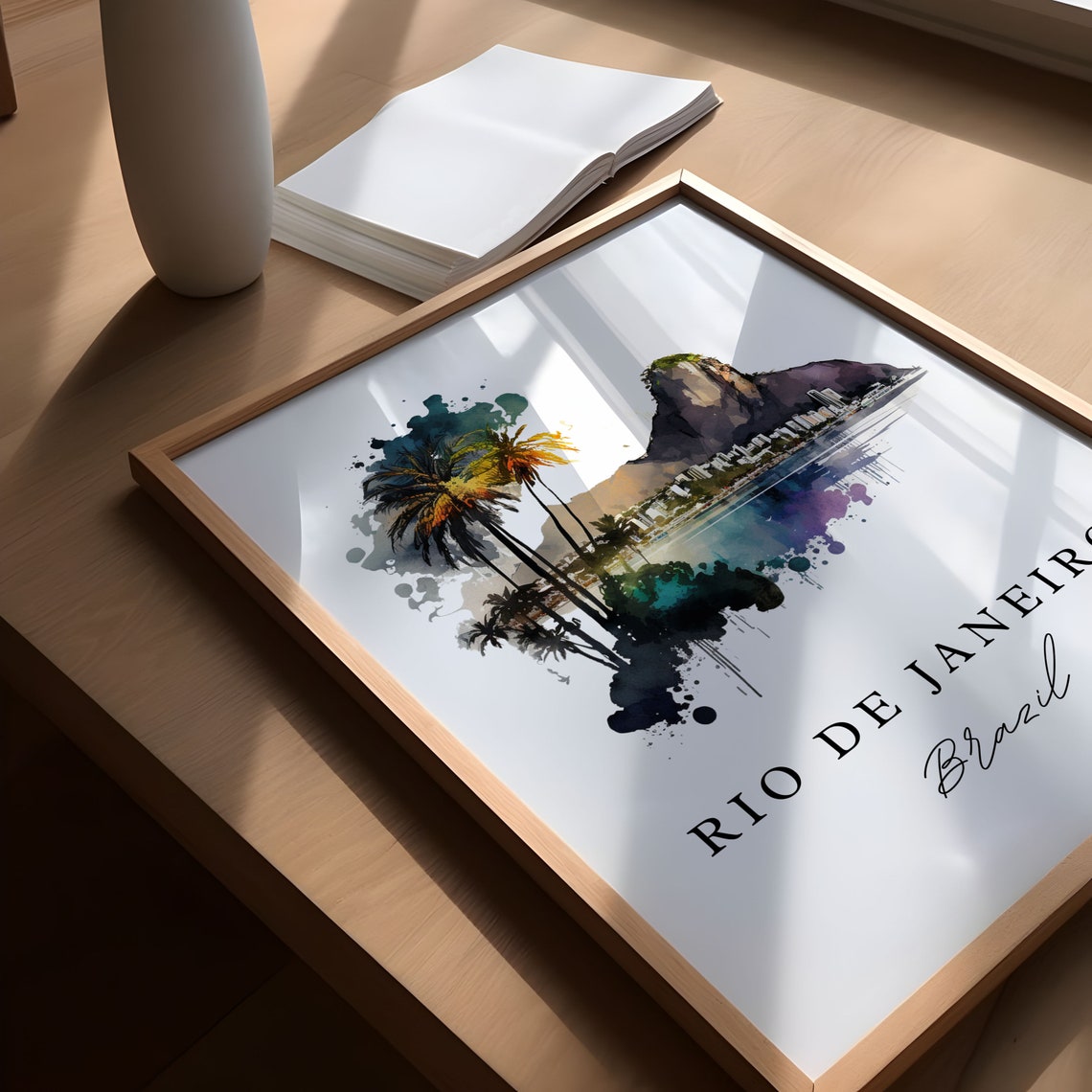 Rio De Janeiro Wall Art Brazil Poster Wedding Gift Birthday Present Custom Text Personalized - Image 5