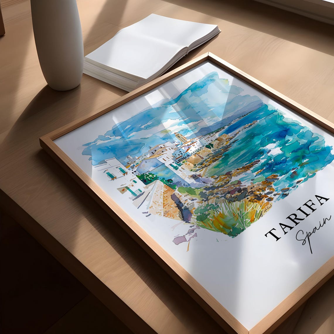 Tarifa Spain Watercolor Travel Poster, Andalusia - Image 5