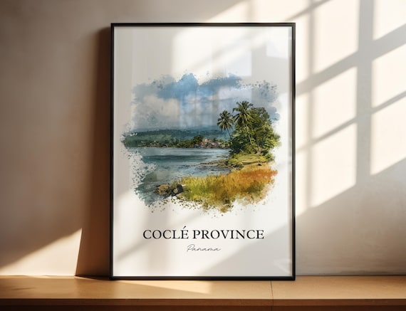 Cocl Province Wall Art Panama Print Watercolor Gift Travel Poster Housewarming