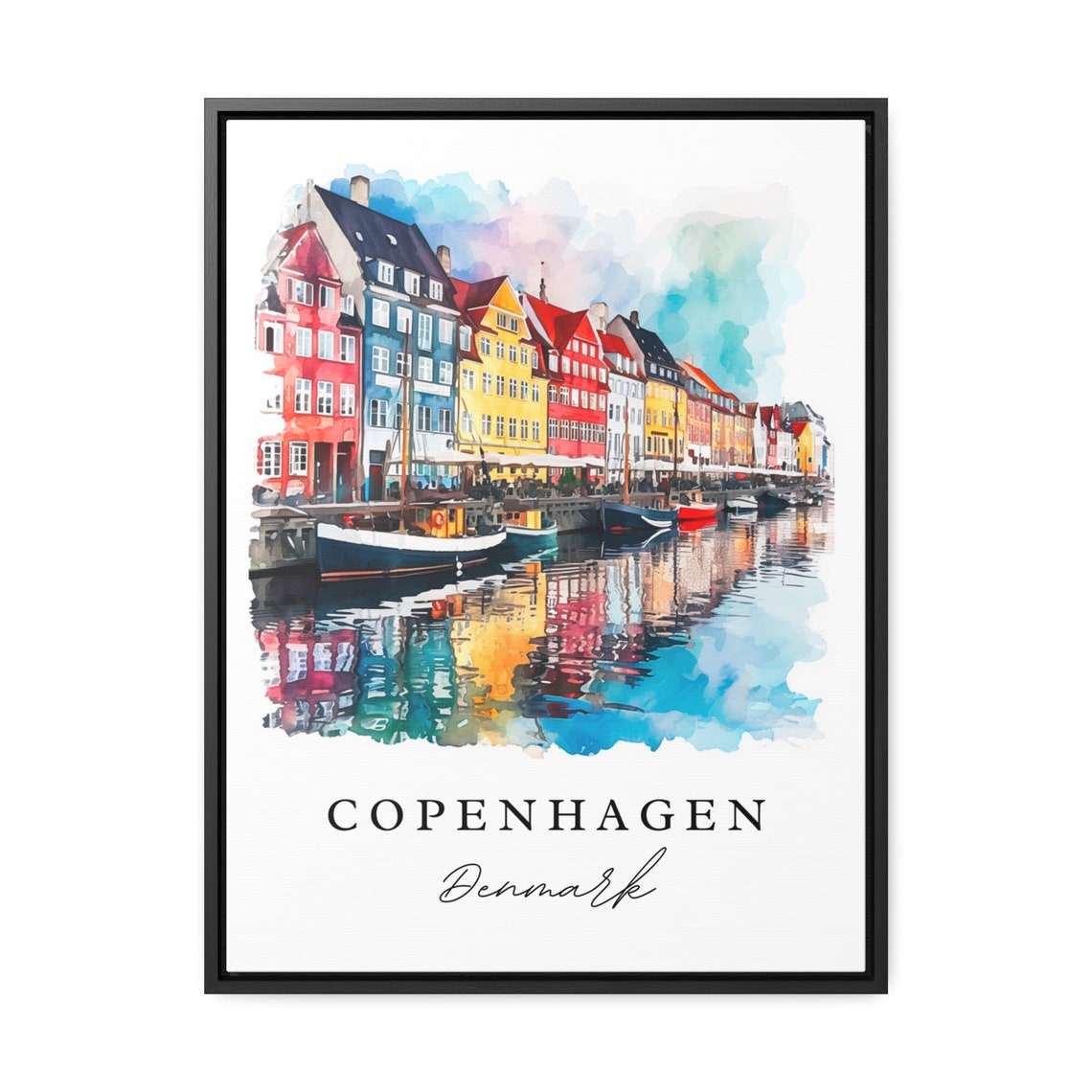 Copenhagen Travel Poster, Denmark Custom Text - Image 3