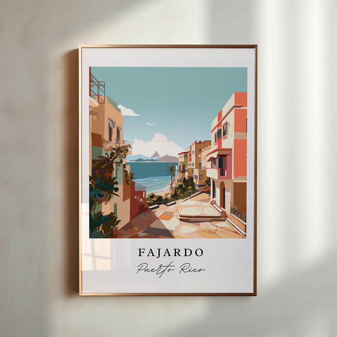 Fajardo, Puerto Rico Poster with Custom Text