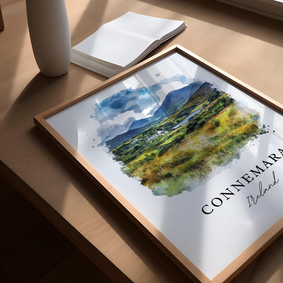 Connemara Ireland Watercolor Travel Poster, Western Gift - Image 5