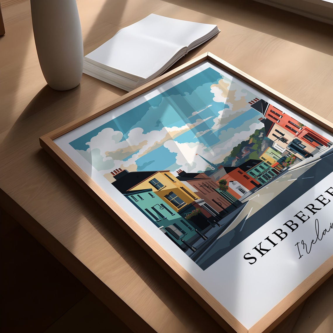 Skibbereen Ireland Travel Poster, Custom Text - Image 4