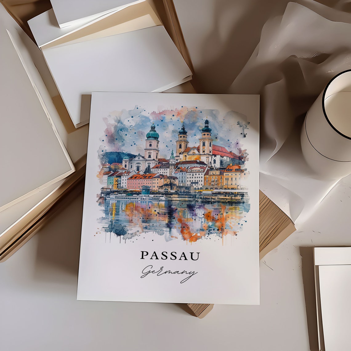 Passau Germany Travel Poster, Housewarming Gift - Image 6