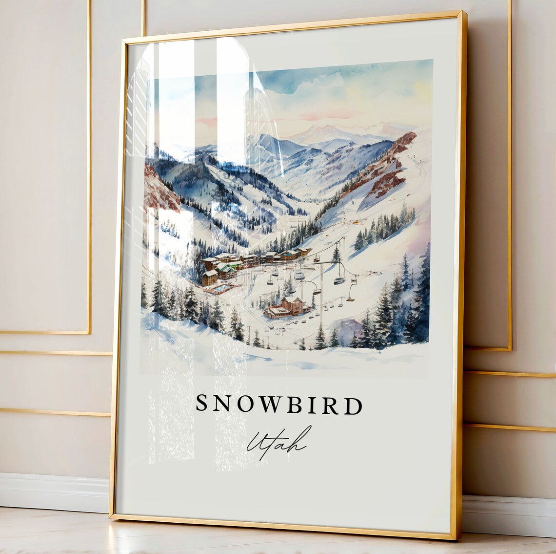 Snowbird Ski Area Traditional Travel Art Utah Poster Print - Image 4