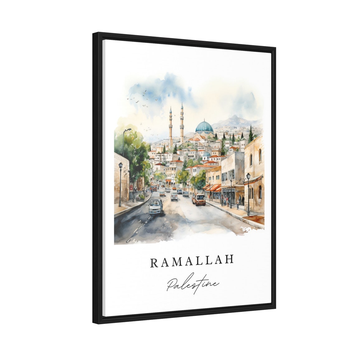 Ramallah Traditional Wall Art Poster, Custom Text - Image 2