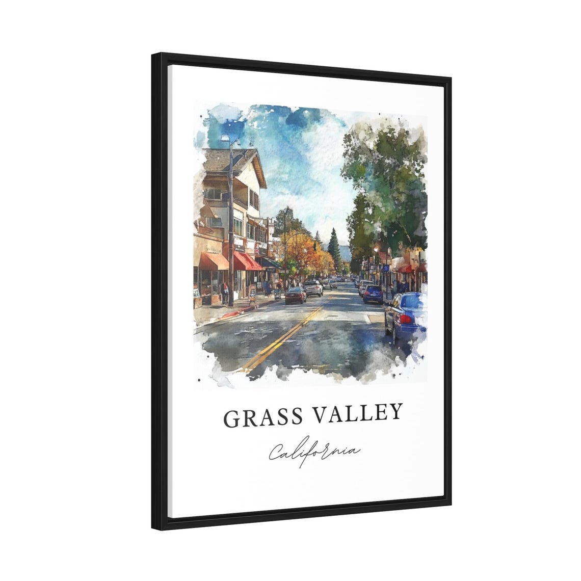 Grass Valley California Charming Historic Main Street Shops Poster - Image 2
