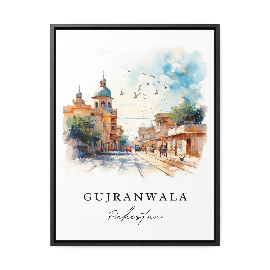 Gujranwala Pakistan Travel Poster, Custom Text - Image 2