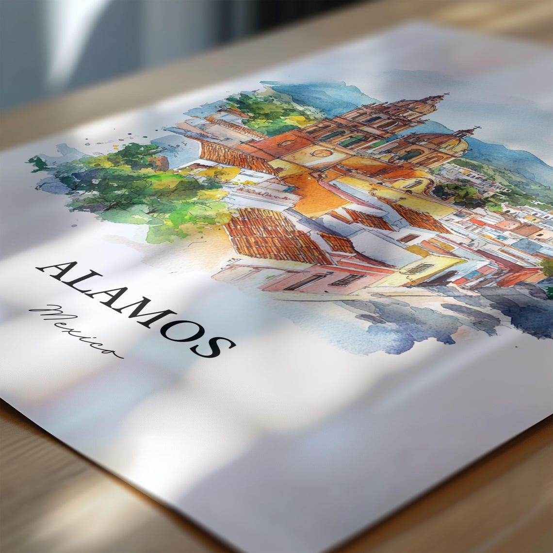 Alamos Mexico Wall Art Mx Print Watercolor Sonora Gift Travel Poster Housewarming - Image 6