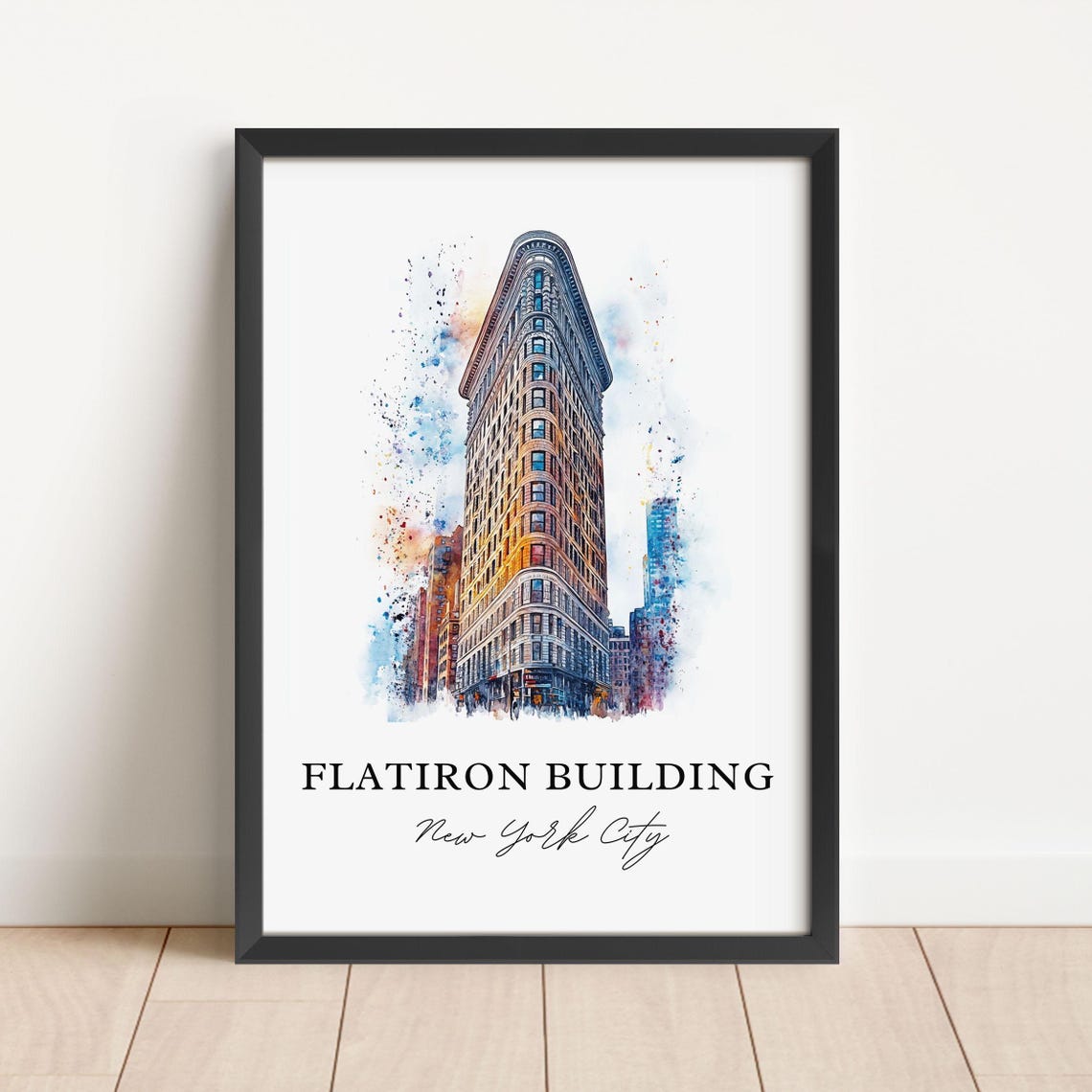 Flatiron Building NYC Watercolor Landmark New York City Poster