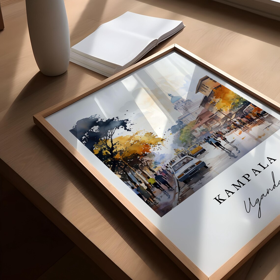 Kampala Uganda Travel Poster, Custom Text Gift - Image 2