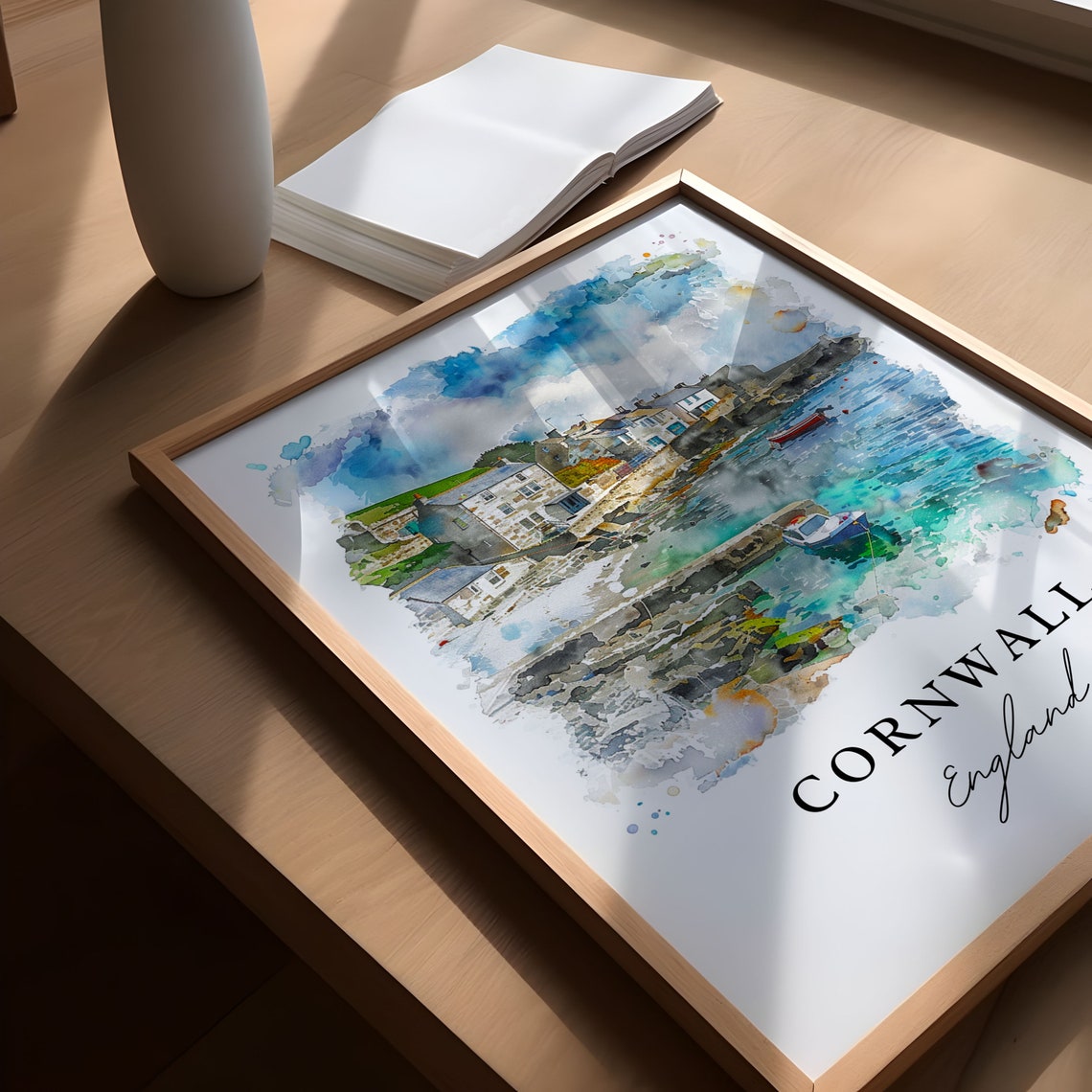 Cornwall England Travel Poster, Housewarming Wall Art - Image 5