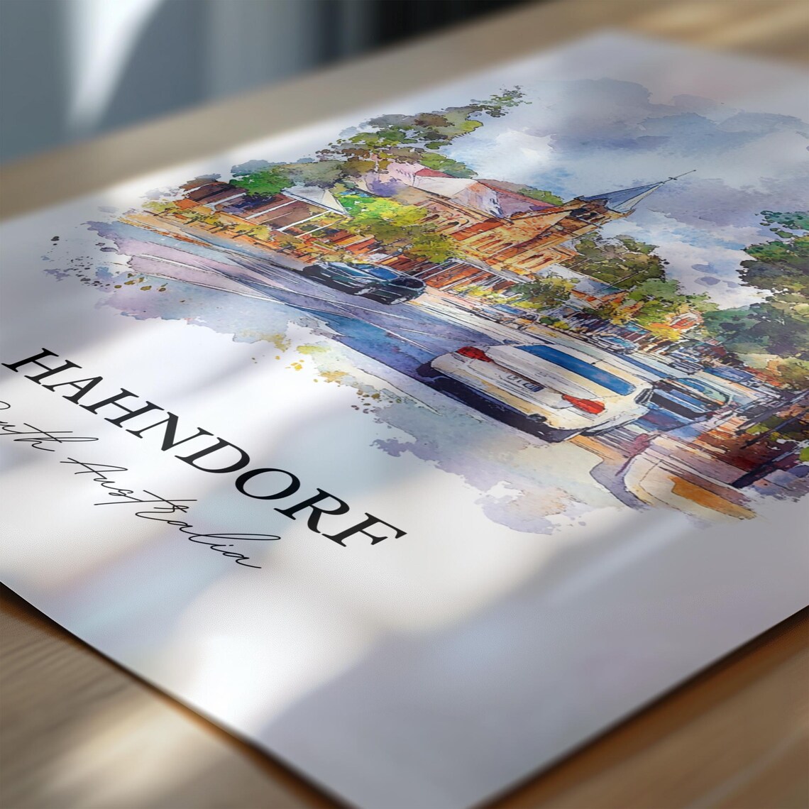 Hahndorf South Australia Village Street Watercolor Art Print - Image 5