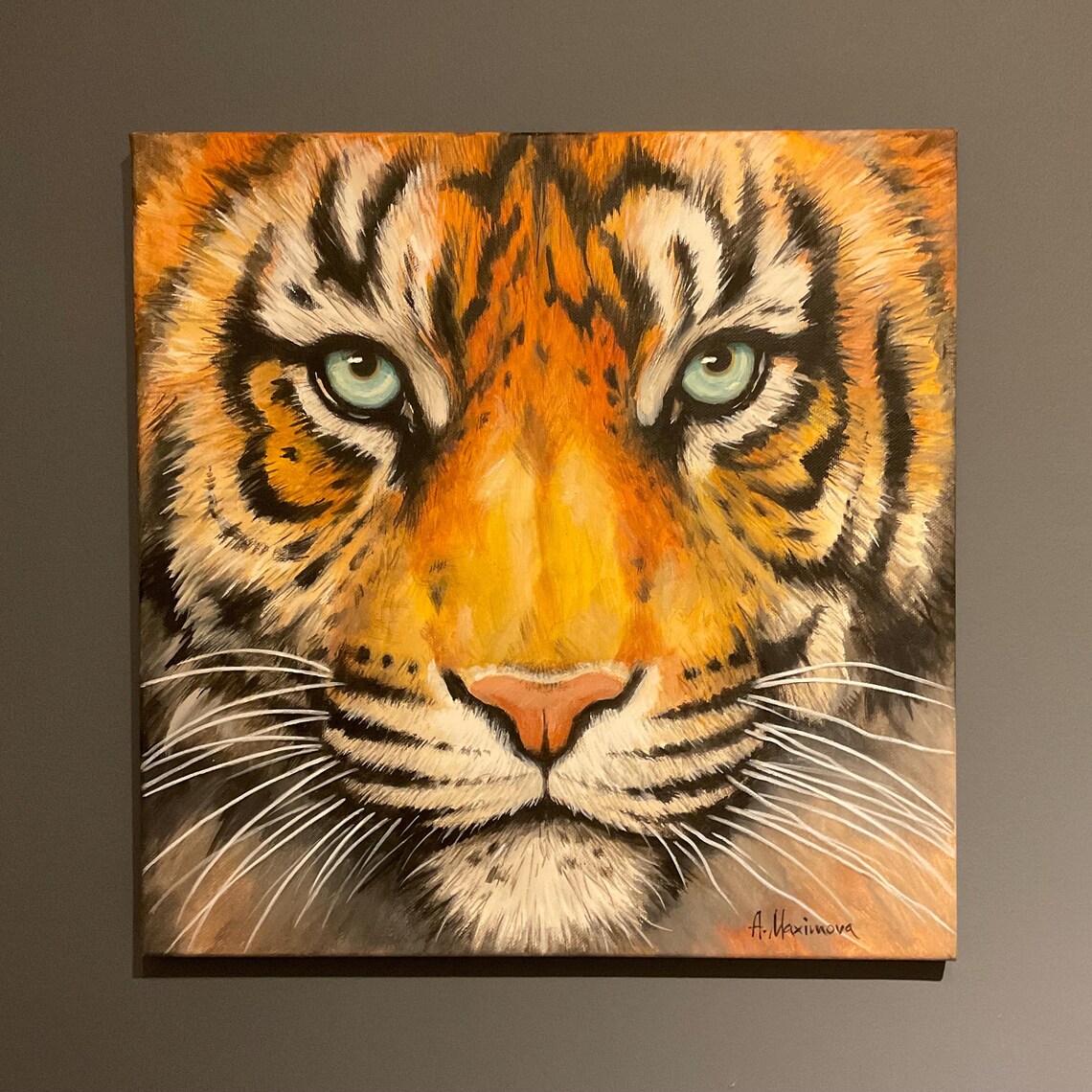 Tiger Painting, Animal Portrait Wall Art Print
