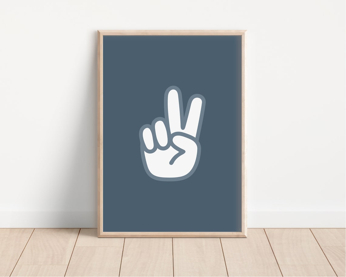 Peace Sign Print, Boy Nursery Decor Wall Art