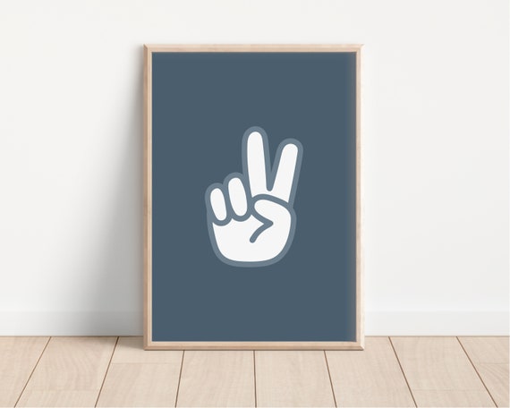 Peace Sign Print, Boy Nursery Decor Wall Art