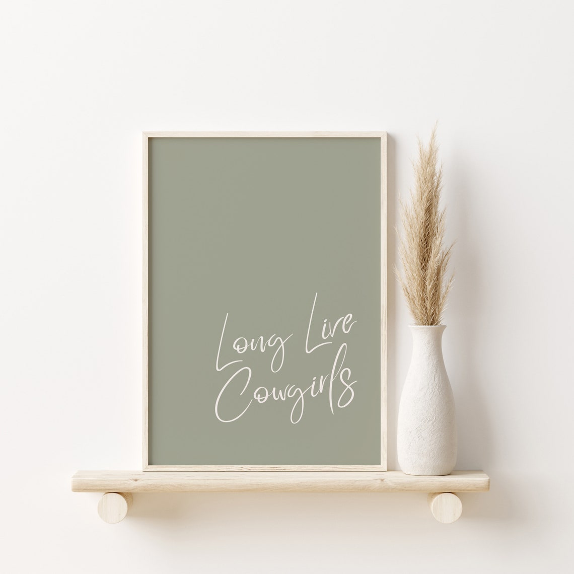 Long Live Cowgirls Print Sage Green Wall Art Cowboy Art Print Cowgirl Print Trendy Wall Art Retro Western Wall Art Wall Art - Image 2