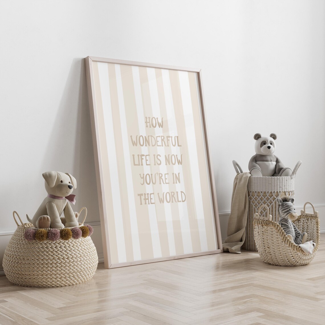 How Wonderful Life Is Neutral Nursery Poster - Image 2