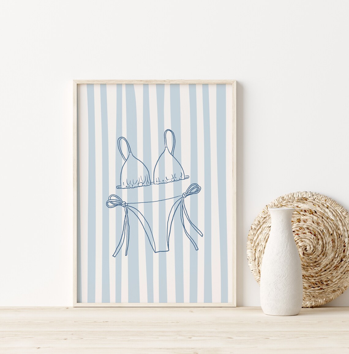 Bikini Print Aesthetic Coastal Beach House Art Print