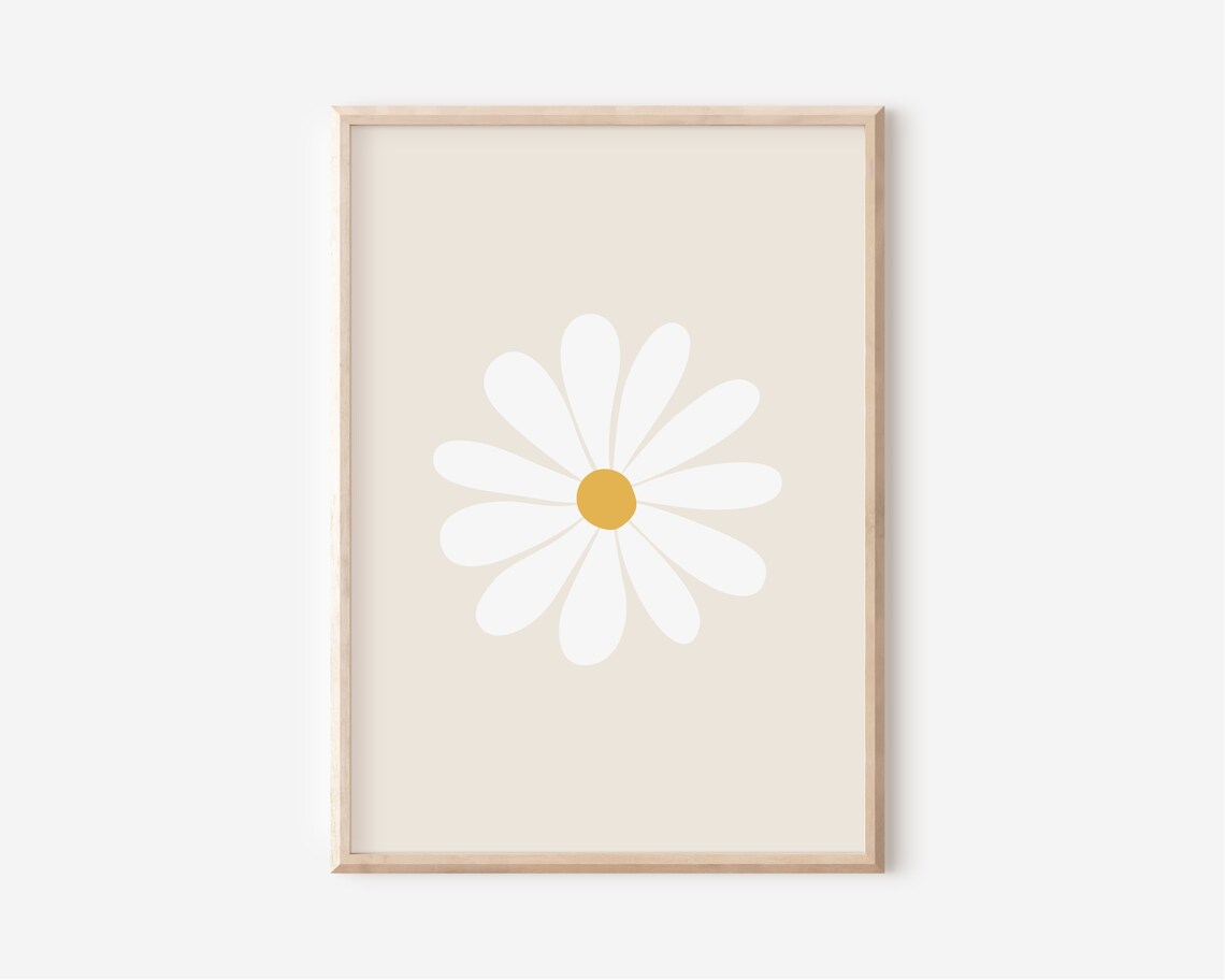 Daisy Wall Art, Boho Floral Nursery Art Print - Image 3