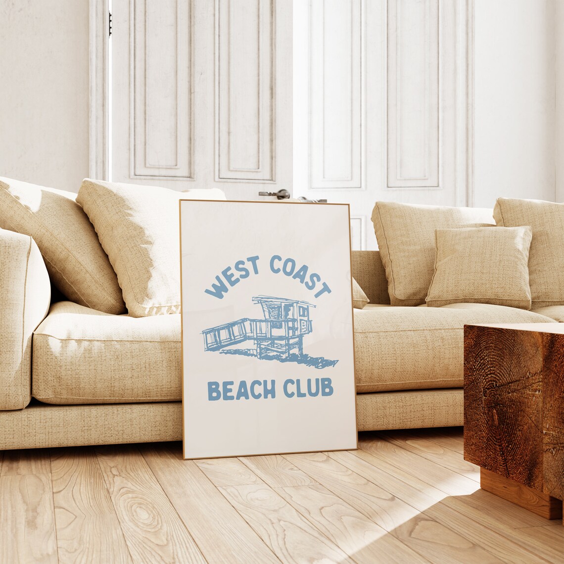 West Coast Beach Club Coastal Wall Art Print