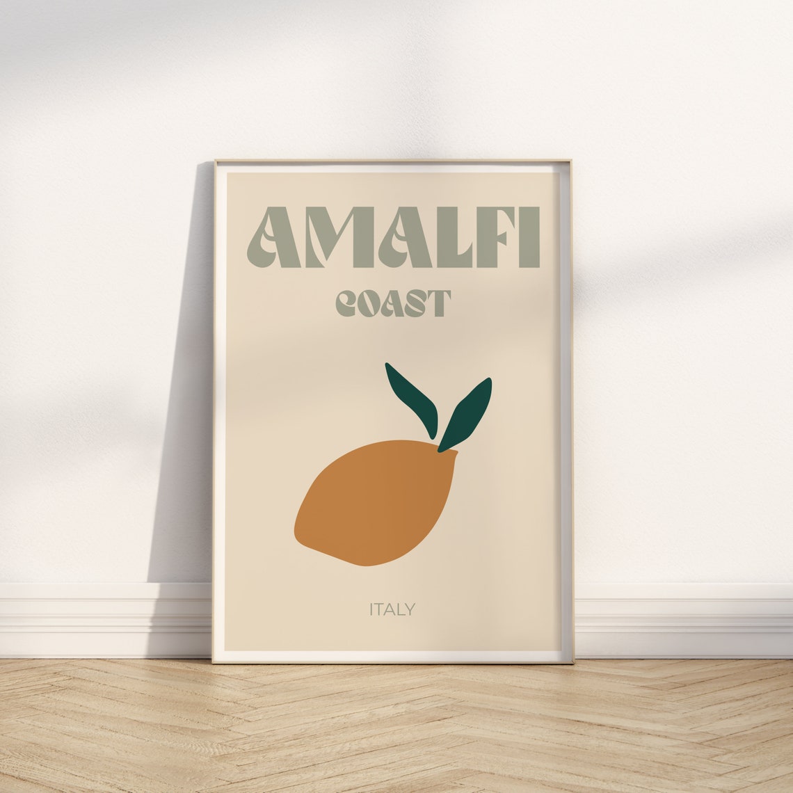 Amalfi Coast Italy Lemon Travel Poster For Mediterranean Homes - Image 4