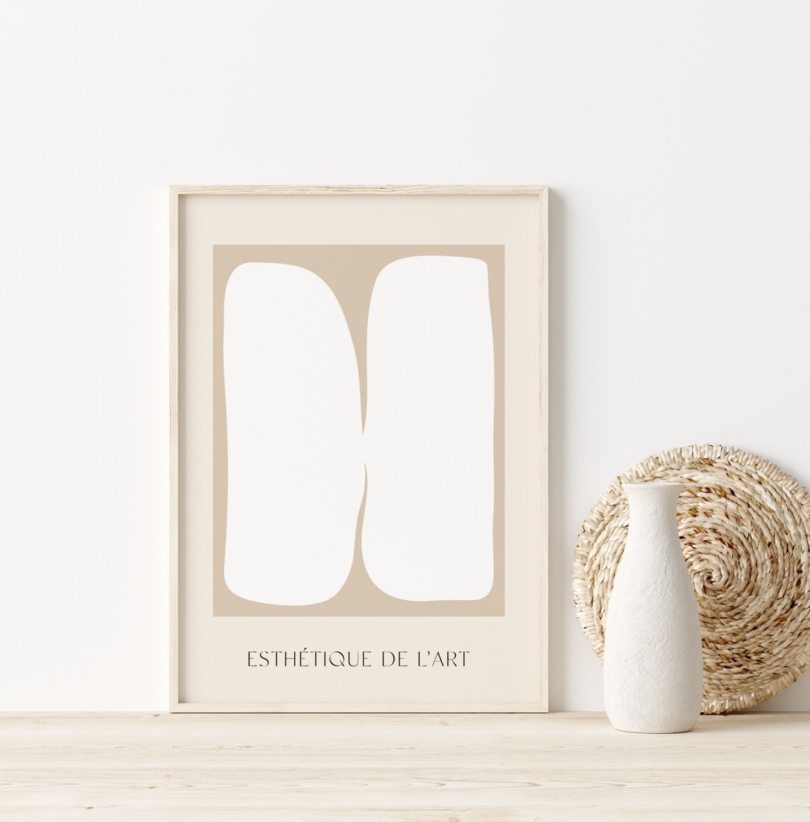 Esthetique De L Art Beige Abstract Poster Exhibition Style Art Design - Image 4