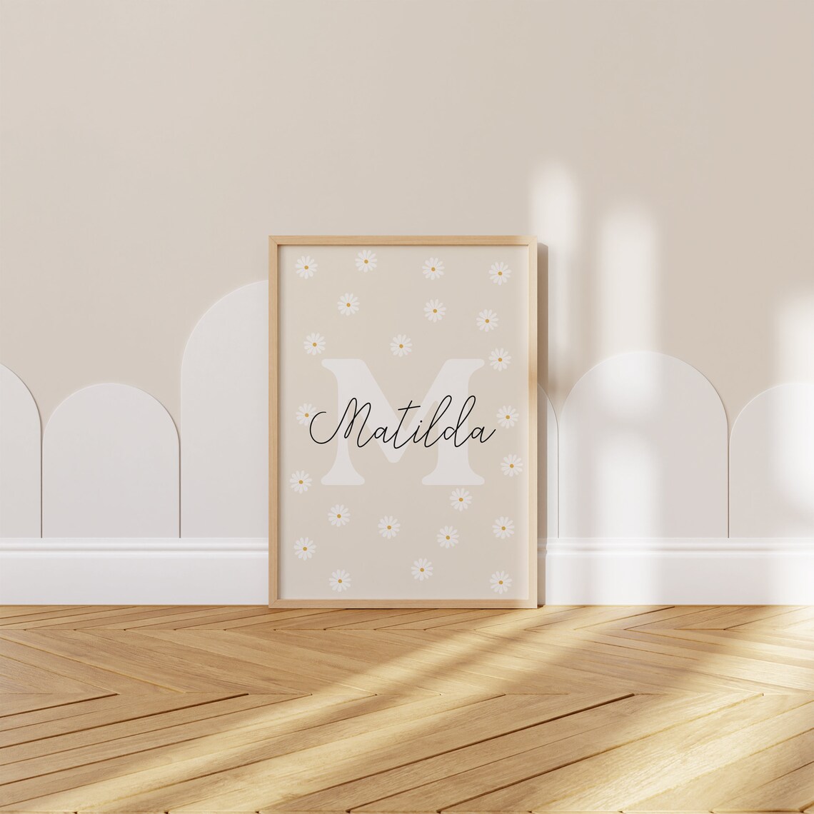 Daisy Print Personalized Nursery Decor Art Print - Image 6