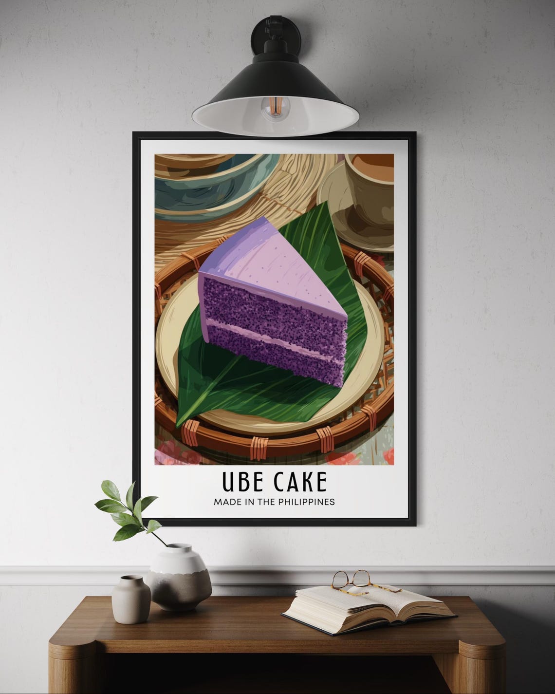 Ube Cake Filipino Purple Yam Dessert Made In Philippines Food Poster