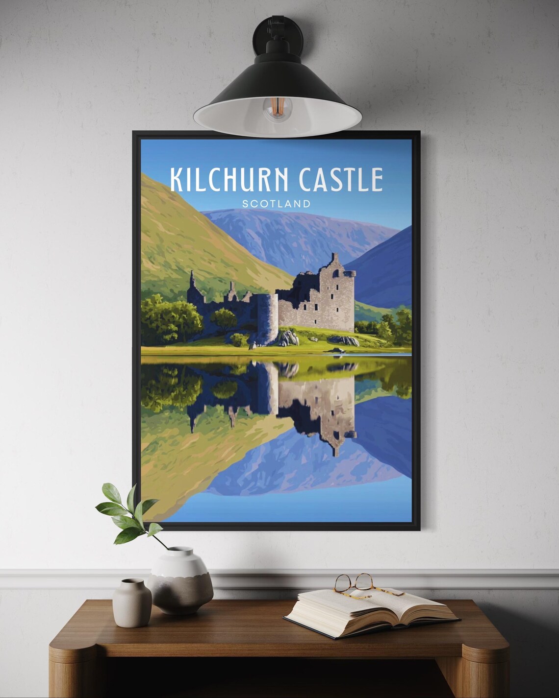 Kilchurn Castle Poster, Scotland Travel Poster