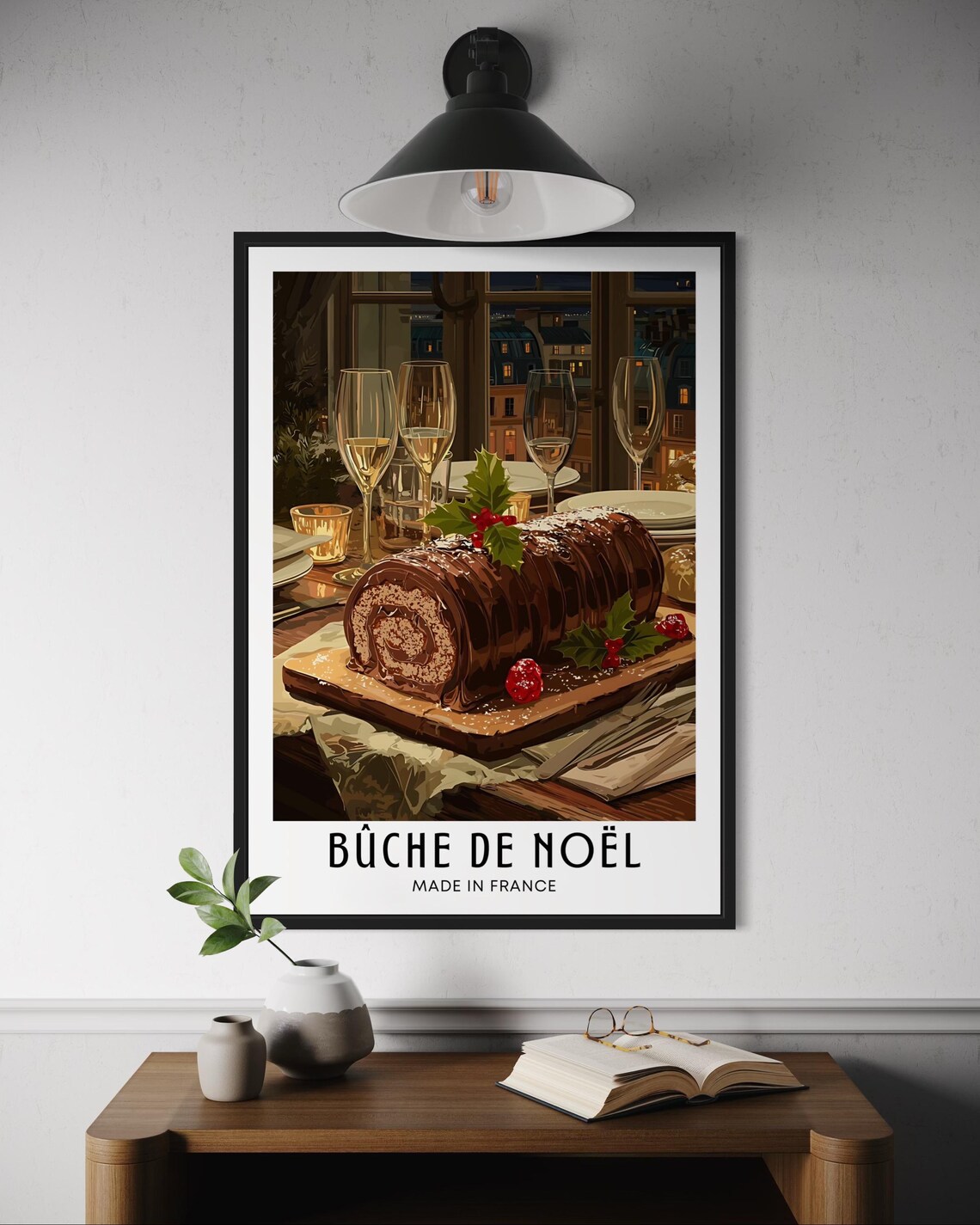 Bche De Nol Poster, Festive Kitchen Decor