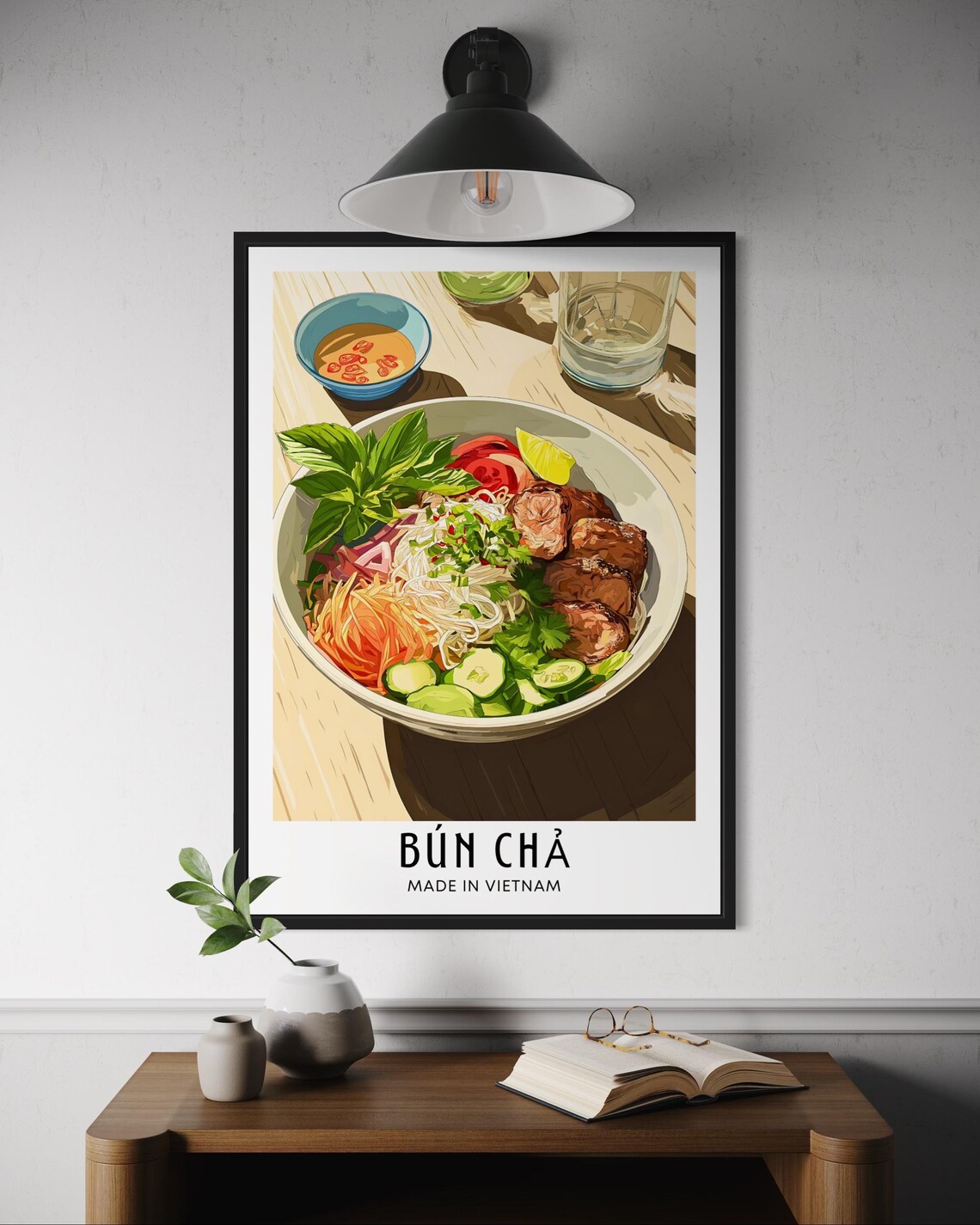 Bn Ch Vietnamese Dish Poster, Hanoi Street Food Print