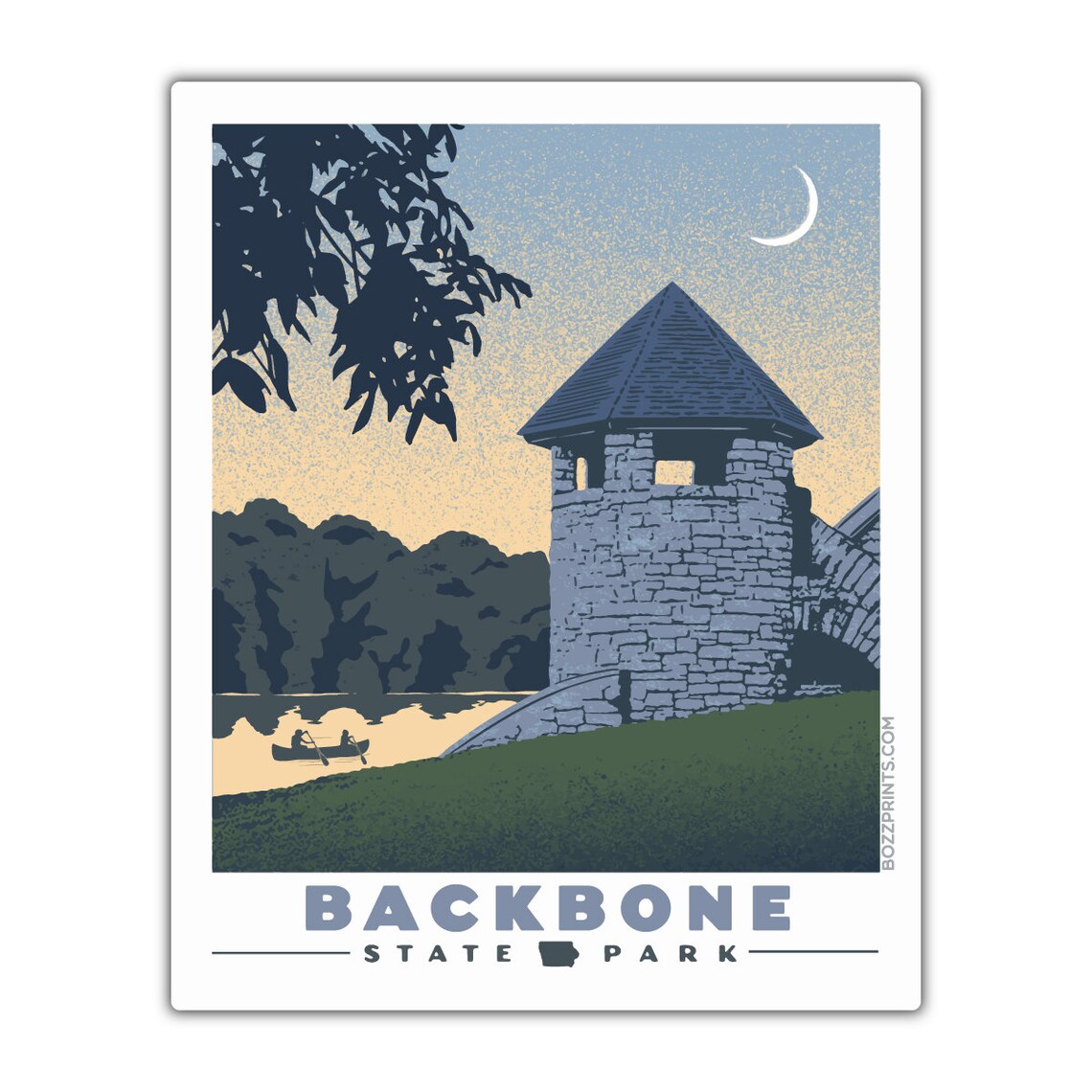 Backbone State Park Travel Poster